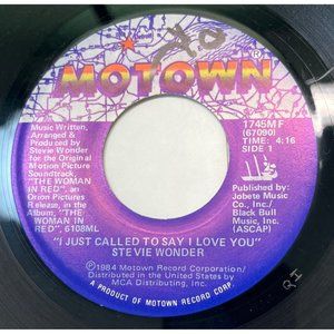 Stevie Wonder I Just Called to Say I Love You 45 Pop 1984 Motown 1745
